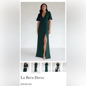 Park & Fifth La Brea Full Length Dress – Hunter Green – XS – NWT